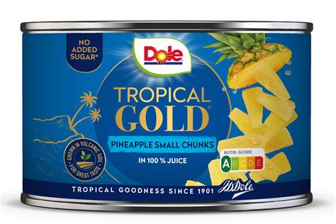 Canned Tropical Gold Pineapple Small Chunks 227g Dole Sunshine