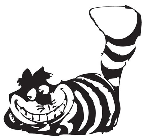 Printable Cheshire Cat Pumpkin Stencil