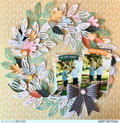 DIY Leaf Wreath Layout