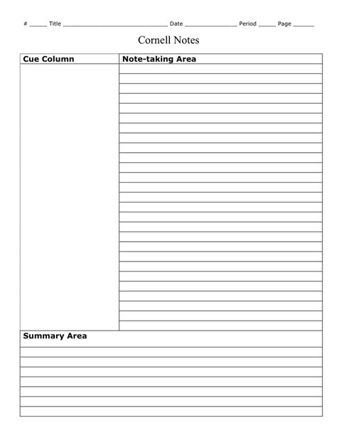 Cornell Note Template Word Web These Notes Can Transform Your Learning