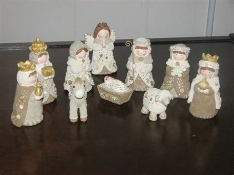 Knitting Nativity Set Wood Peg Dolls Nativity Set Peg Dolls