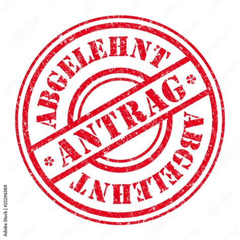 Stempel Antrag Abgelehnt Stock Illustration Adobe Stock