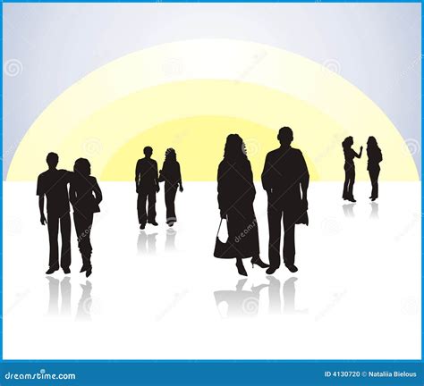 Silhouettes of youth stock vector. Illustration of girls - 4130720