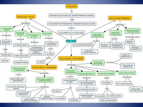 Mapa Conceptual Campos De La Psicología