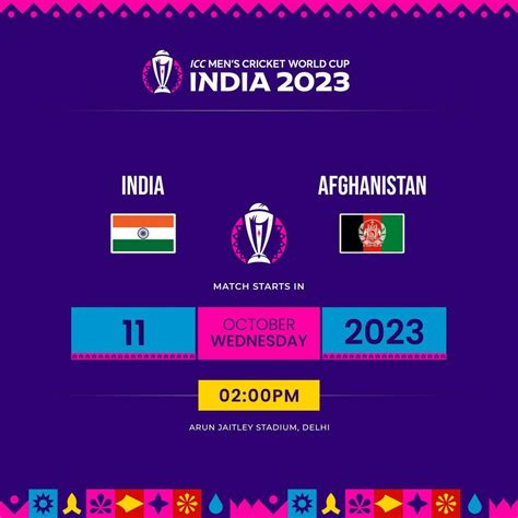 Icc Mens Cricket World Cup 2023 Schedule India Vs Afghanistan 29915285