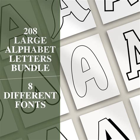 Large Printable Letters for Classroom Big Alphabet Letters Templates