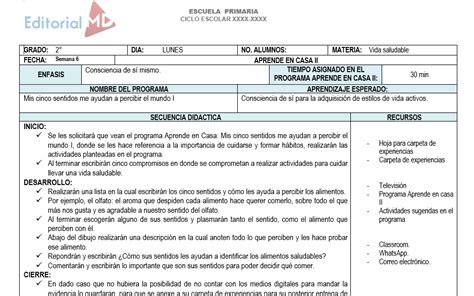 Semana 6 Planeacion De Primaria GRATIS Aprende En Casa 2