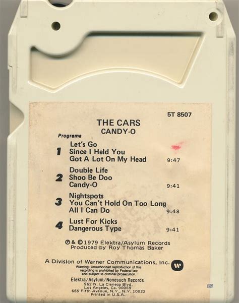 The Cars Candy-O Album