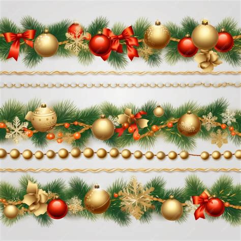 Premium AI Image | A close up of a christmas garland with ornaments and ...