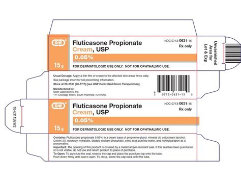 Fluticasone Propionate Cream Usp 0 05 15 G Gandw Laboratories Inc