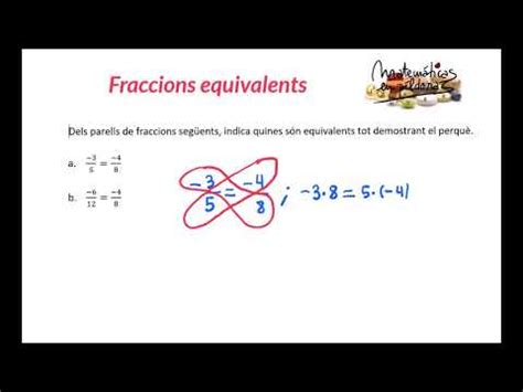 Fraccions Equivalents Youtube