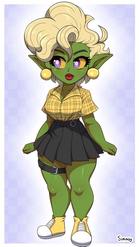 Stylish Halle The Goblin By Simmsyboy On Newgrounds Fantasy Character Design Character Design