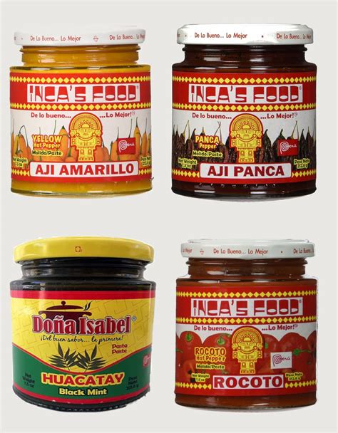 Inca's Food Mixed Sampler - Aji Amarillo, Aji Panca, Huacatay, Aji ...