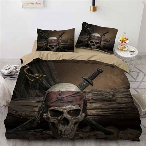 Parure de Lit Pirate des Caraïbes Jolly Roger