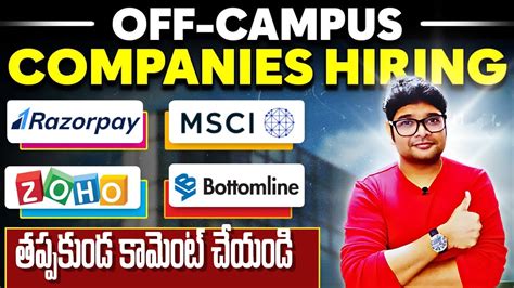 Latest Job Updates In Telugu Subscriber Requested Jobs Off Campus