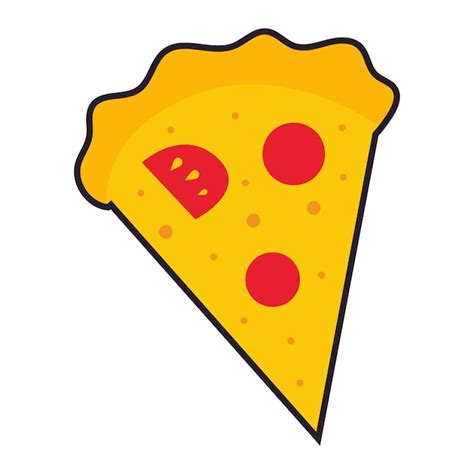 Ilustraci N Vectorial De Una Rebanada De Deliciosa Pizza Con Icono De