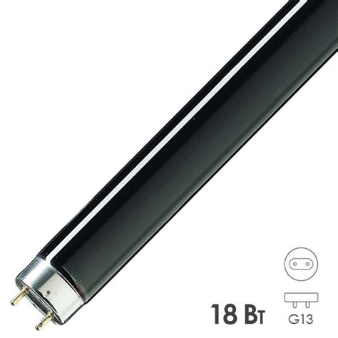 Лампа ультрафиолетовая Feron BLB T8 18W G13 590mm черная колба - купить ...