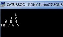 C Program To Print Pyramid Pattern Of Numbers