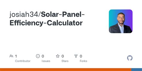 GitHub - josiah34/Solar-Panel-Efficiency-Calculator