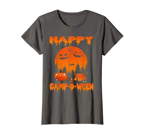 Happy Camp O Ween Funny Camping Halloween T Shirt For Women Women