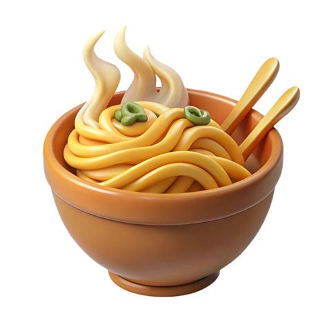 Beautiful Rustic Steaming Hot Noodles Close Up Cutout Element High Resolution PNG