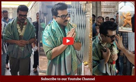 Ram Charan Visits Chamundeshwari Temple In Mysuru Game Changer Movie