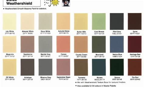 Dulux Weathershield Colour Chart Exterior And Interior Colour ...