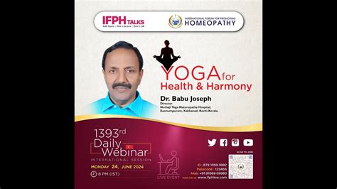 International Forum For Promoting Homoeopathy Ifph Dr Babu