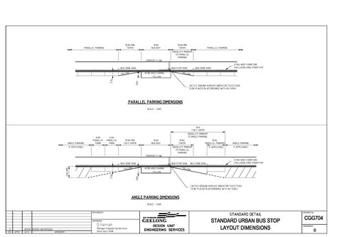 Civil Engineering Standard Drawings CGG704 Standard Urban Bus Stop