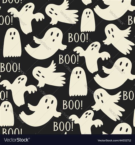 Ghost boo halloween pattern Royalty Free Vector Image