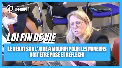 Loi fin de vie Le débat sur laide à mourir pour les mineurs doit