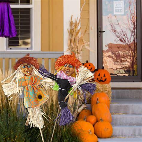 3 Pack Halloween Scarecrows Decor,Fall Harvest Standing Scarecrow for ...