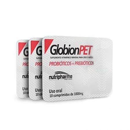 Globion Pet cartela 10 comprimidos TudoVet Produtos Veterinários