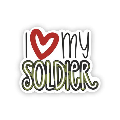 I Love My Soldier Precision Cut Decal