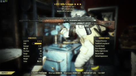 R91 Handmade Rifle Skin Fallout 76 Mod Download