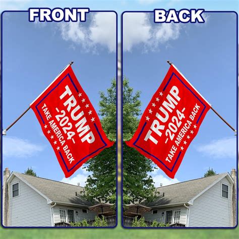 Trump 2024 Flag Take America Back Double Sided 3x5 Ft Heavy Duty 3