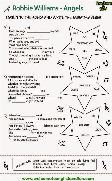 Atividade Em Inglês Atividade Com Música Em Inglês Atividade Em Inglês Atividade Com Música