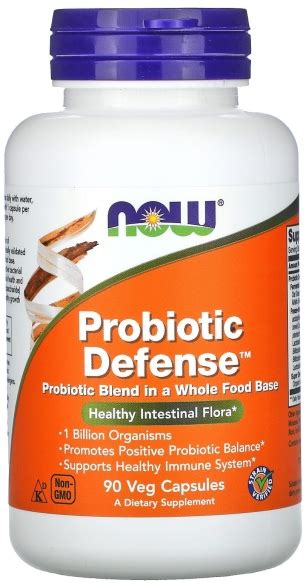 Probiotyk Probiotic Defense, Now Foods, 90 kapsułek | Ukraina Shop