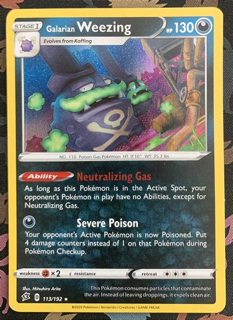 Galarian Weezing 113 192 Swsh Rebel Clash Pokemon Holo Rare