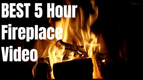 Best Fireplace Video 🔥 Crackling Burning Real Log Fire 5 Hours Youtube