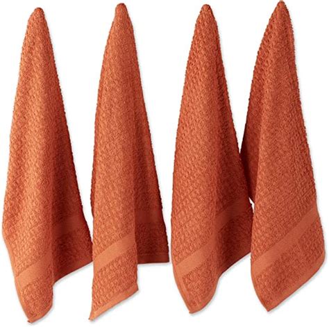 DII Cotton Waffle Terry Dish Towels 15 X 26 Set Of 4 Ultra Absorbent