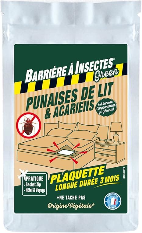 Barriere A Insectes Green Tablette Anti Punaises De Lit Acariens