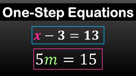 Pre Algebra Equations One Step Equations Containing 57 Off