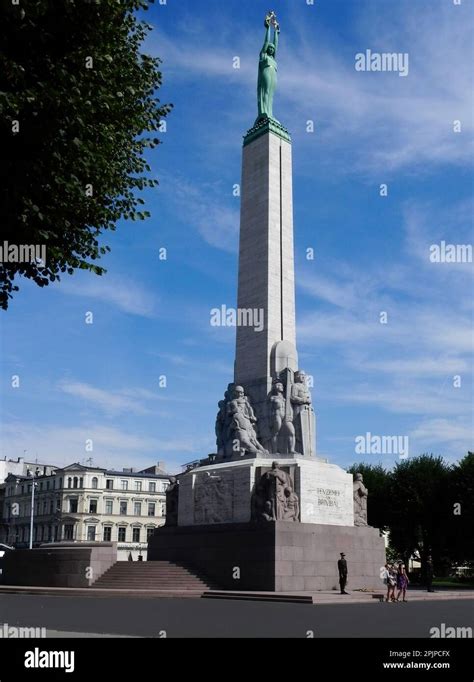 Riga Freedom Monument Erected In 1935 In Memory Of The Soldiers Killed During The Latvian War