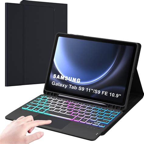 GOOJODOQ Beleuchtete Tastatur Hülle für Samsung Galaxy Tab S9 S9 Plus