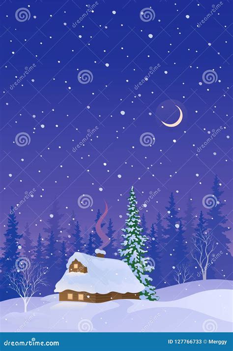 Snowy Night Background