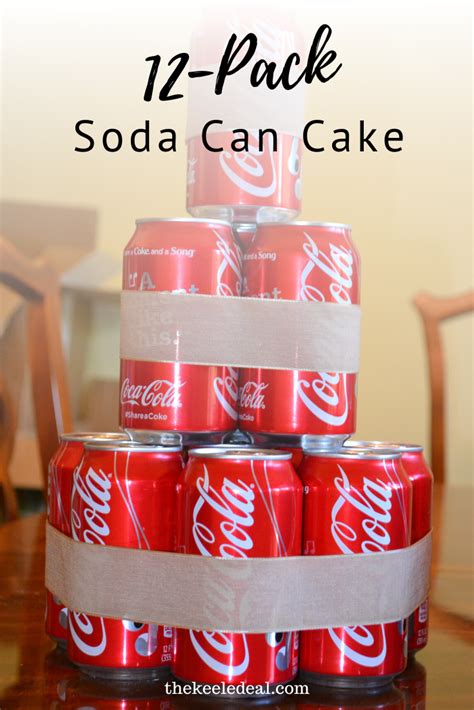 How To Make A 12 Pack Soda Can Cake In 2020 Cake In A Can Soda Can