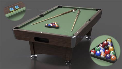 Billiard Pool Table D Model By Sanchiesp