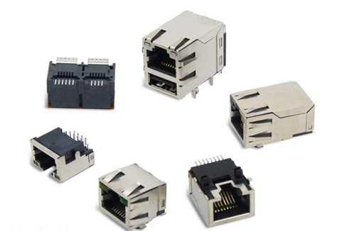 Pbt Material Smd Rj45 Transformer Pcb Mount Amp Modular Connectors Jacks