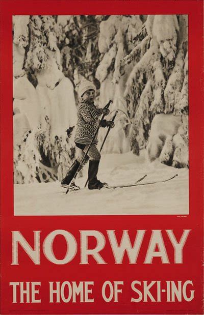 Original Vintage Poster Norway The Home Of Skiing Sold At